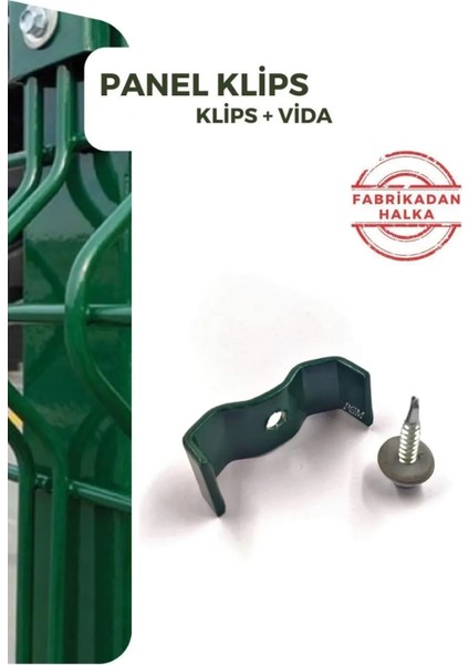 Panel Çit Klips Bağlantı Aparatı 30 Adet Vida Dahil