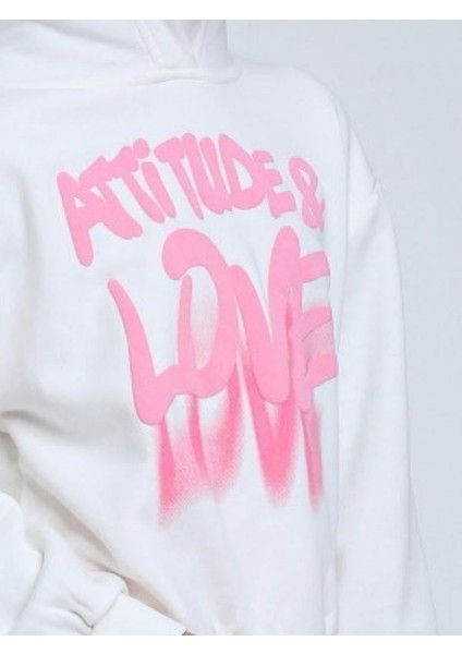 Kız Çocuk Kapüşonlu Love Yazılı Sweatshirt indirimleri