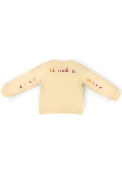 Kız Çocuk Çiçek Desenli Pamuklu Sweatshirt fiyatları