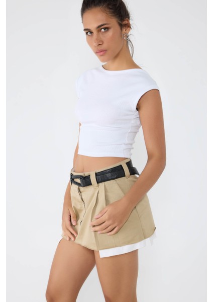 Sırt Dekolteli Crop Top