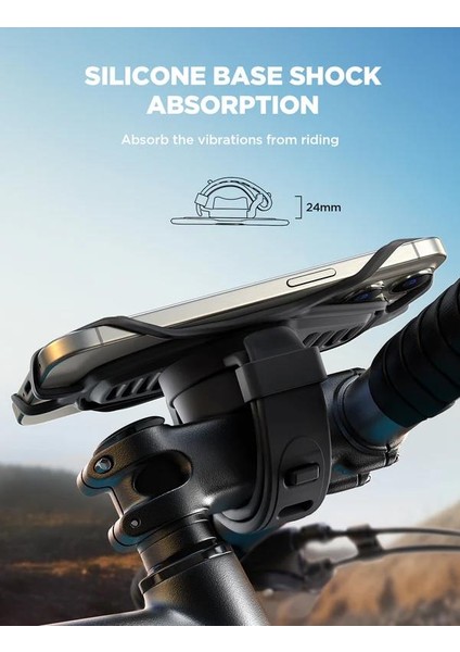 ZS382 Silikon Bisiklet ve Motosiklet Uyumlu Telefon Tutucu fiyatları