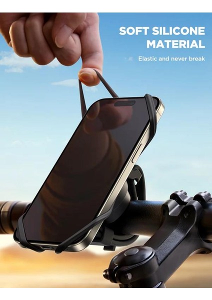 ZS382 Silikon Bisiklet ve Motosiklet Uyumlu Telefon Tutucu fırsatları