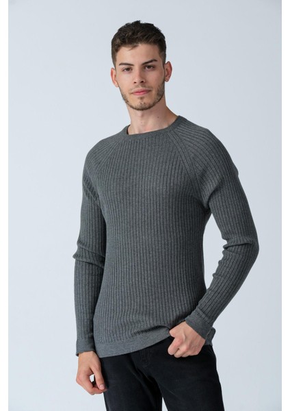 Bisiklet Yaka Kazak Siyah (E20-510701)