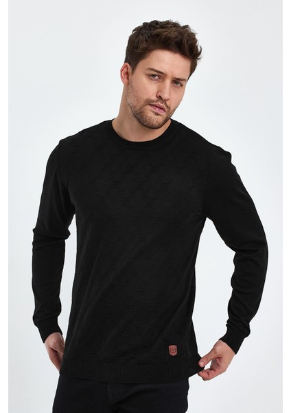 Bisiklet Yaka Jakarlı Kazak (E20-511401) fırsatları