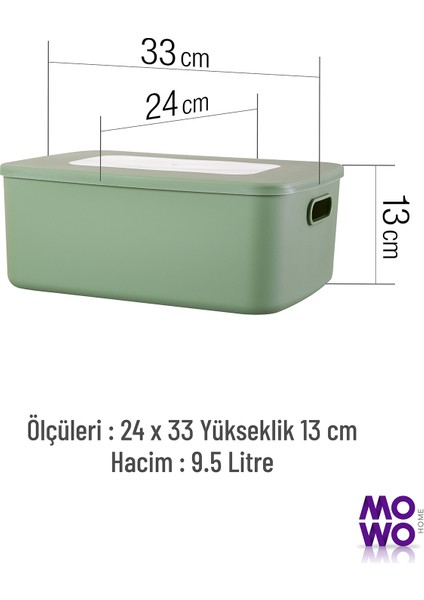 Retro Box Mix Renk 9,5 Lt Çok Amaçlı Düzenleyici Kapaklı Kutu, Saklama Kutusu, Organizer, Storage fırsatları