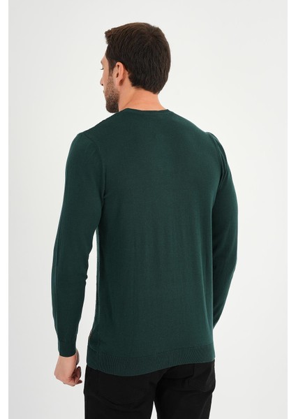 Bisiklet Yaka Desenlı Kazak (E20-511402)