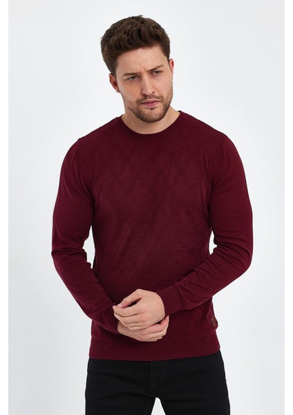 Bisiklet Yaka Jakarlı Kazak (E20-5114) fırsatları