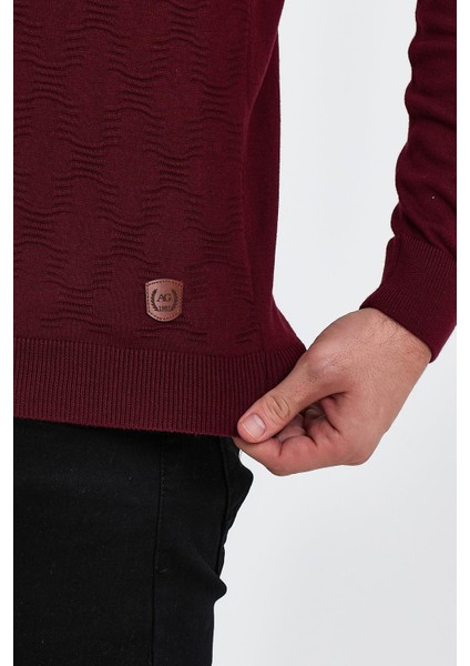 Bisiklet Yaka Jakarlı Kazak (E20-5114)