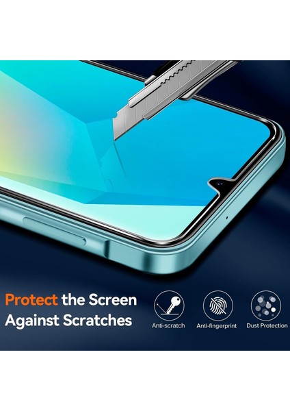Oppo A60 Kılıf Kamera Çıkıntılı Yumuşak Şeffaf Silikon + 9h Ekran Koruyucu Cam Set 2in1