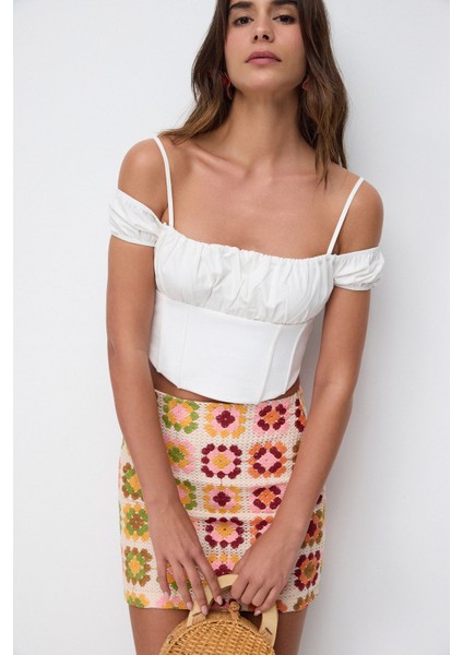 Çift Askılı Crop Top