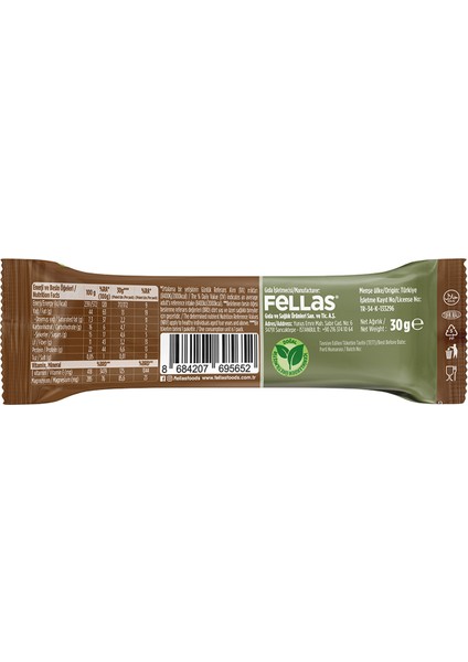 Dört Tohumlu Kuruyemiş Bar 30 gr x 12 Adet