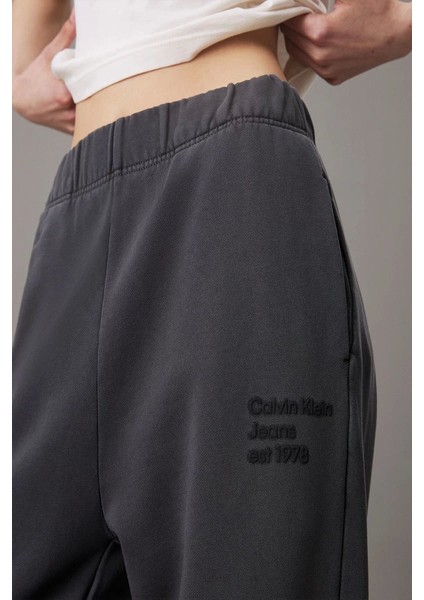 Washed Puff Prınt Jog Pant