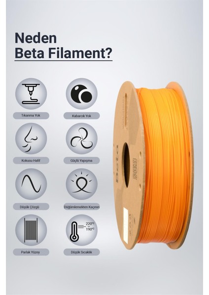 Pla High-Speed Filament Coral Orange modelleri