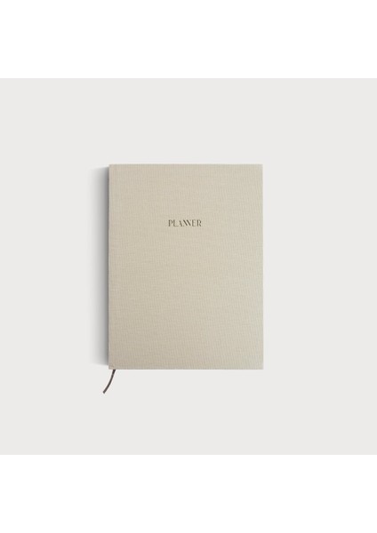 Planner - A5 Krem Rengi Keten Cilt Bezli Tarihsiz Haftalık Ajanda/süresiz Haftalık Planlayıcı