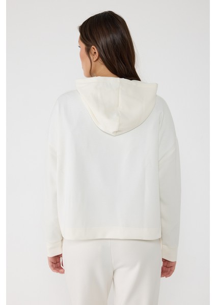 Soft Touch Kumaştan Kapüşonlu Sweatshirt