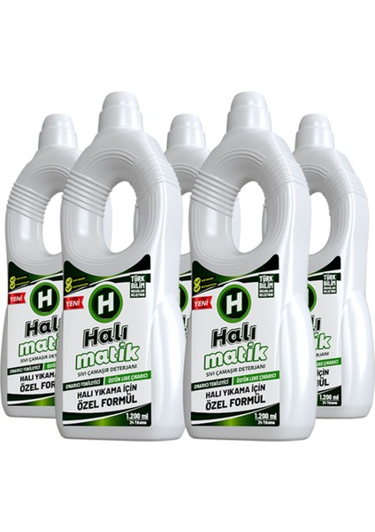 Halı Kilim Yolluk Sıvı Çamaşır Deterjanı 5 Adet x 1200 ml