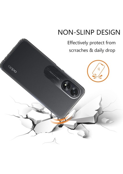 Oppo A38 Kılıf Kamera Çıkıntılı Yumuşak Şeffaf Silikon + 9h Ekran Koruyucu Cam Set 2in1 modelleri