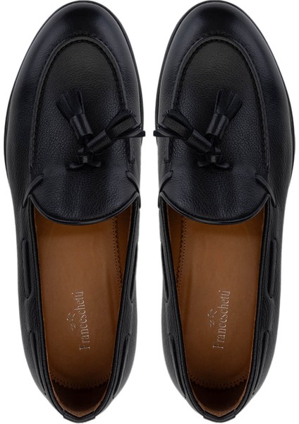 Erkek Deri Siyah Loafer Ayakkabı 981 2366001 Erk Ayk SK24-25 Nero