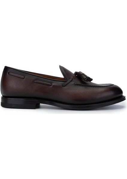 Erkek Deri Kahverengi Loafer Ayakkabı 981 2366001 Erk Ayk SK24-25 T.moro
