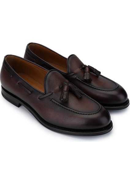 Erkek Deri Kahverengi Loafer Ayakkabı 981 2366001 Erk Ayk SK24-25 T.moro