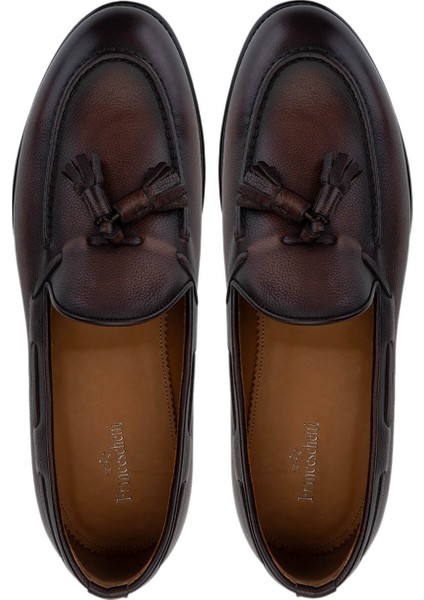 Erkek Deri Kahverengi Loafer Ayakkabı 981 2366001 Erk Ayk SK24-25 T.moro
