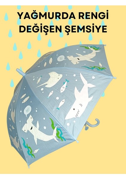 Yağmurda Rengi Değişen Mavi Erkek Çocuk Şemsiye fiyatları