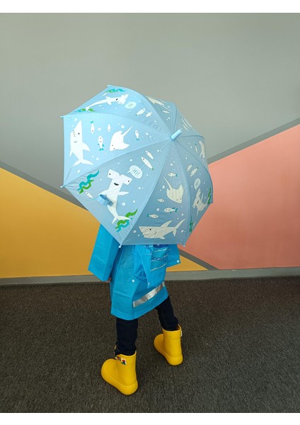 Yağmurda Rengi Değişen Mavi Erkek Çocuk Şemsiye indirimleri