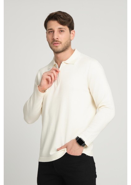 Alexandergardı Fermuarlı Polo Yaka Kazak (E23-6702) modelleri