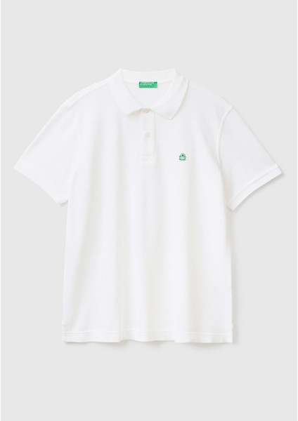 Erkek Beyaz Regular Fit Kısa Kollu Polo Tshirt