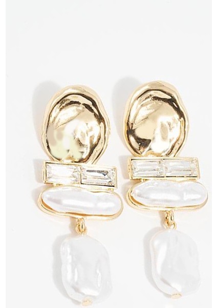 Barok Inci Taşlı Ezme Model Sallantılı Küpe modelleri