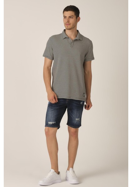 Polo Yaka Düğmesiz T-Shirt (E21-8400) fiyatları