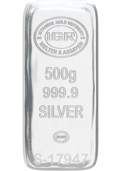 500 Gram Gümüş Külçe