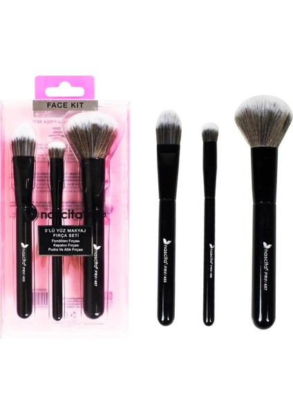 3'lü Siyah Makyaj Fırça Seti - 101 + 4'lü Süngerli Siyah Makyaj Fırça Seti -99 fiyatları
