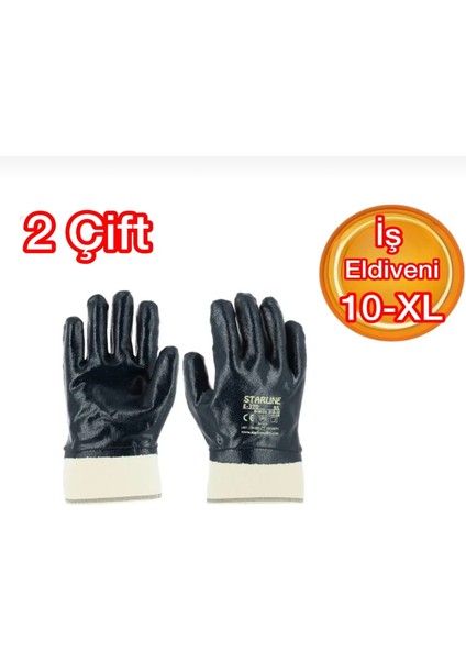 E-370 Nitril Petrolcü Tip İş Eldiveni (2 Çift)