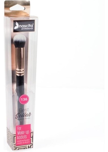 Profesyonel Oval Yapılı Kapatıcı Fırçası 136 + 10'lu Palet Far - 2059 Meet Whıt Me Eyeshadow Autumn fırsatları