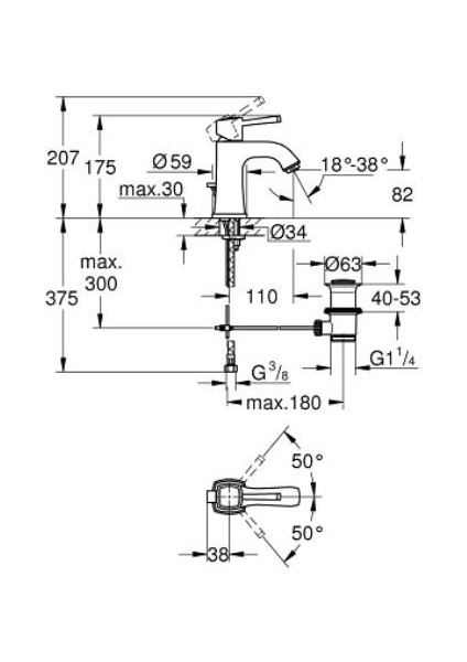 Grandera Lavabo Bataryası 1/2" M-Boyut - 24369IG0 indirimleri