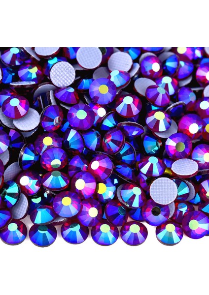 Premium Kalite Altı Düz Ütü Ile Yapışan (Hotfix) Kristal Taş SS16 (3.8-4mm) Dark Siam Ab (720 Adet)