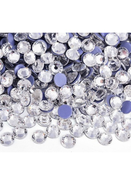 Premium Kalite Altı Düz Ütü Ile Yapışan (Hotfix) Kristal Taş SS20 (4.6-4.8mm) Crystal (720 Adet)