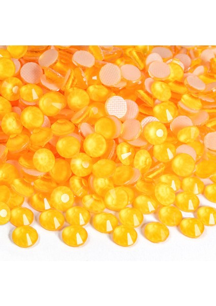 Premium Kalite Altı Düz Ütü Ile Yapışan (Hotfix) Kristal Taş SS16 (3.8-4mm) Orange Neon (720 Adet)