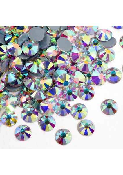 Premium Kalite Altı Düz Ütü Ile Yapışan (Hotfix) Kristal Taş SS34 (7.1-7.3mm) Crystal Ab (288 Adet)