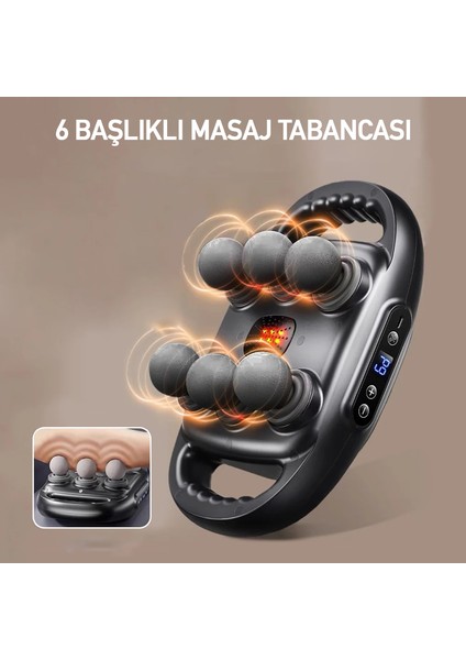 Şarjlı 6 Başlıklı Infrared Hilda Masaj Aleti Fonksiyonel Masaj Aleti Boyun Masaj Aleti Sırt Masaj Aleti Tüm Vücut Masaj Aleti Şarjlı Masaj Aleti Masaj modelleri
