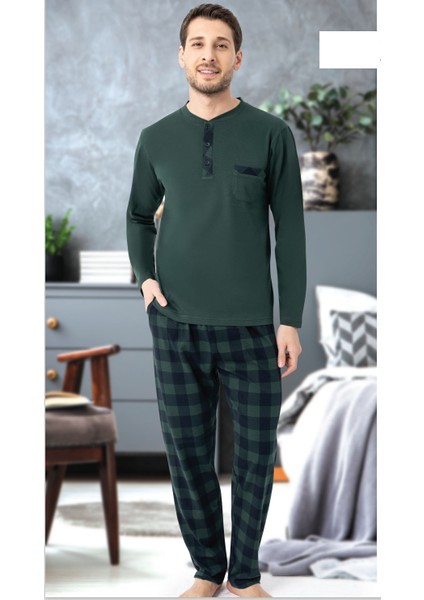 Erkek Ekoseli Pijama Takımı