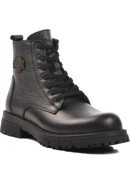 Siyah Floter Deri Erkek Bot