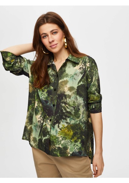 Jungle Desen Viskon Gömlek 016 modelleri