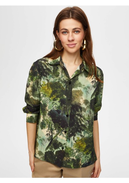 Jungle Desen Viskon Gömlek 016 fırsatları