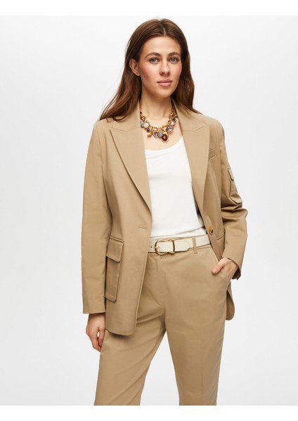 Kargo Cep Detaylı Pamuklu Blazer Ceket 018 fiyatları