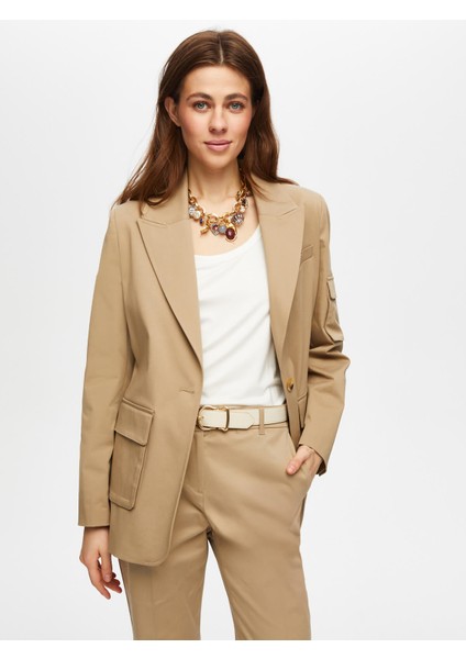 Kargo Cep Detaylı Pamuklu Blazer Ceket 018 modelleri