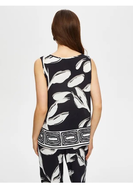 Monochrome Yaprak Desen V Yaka Atlet 013