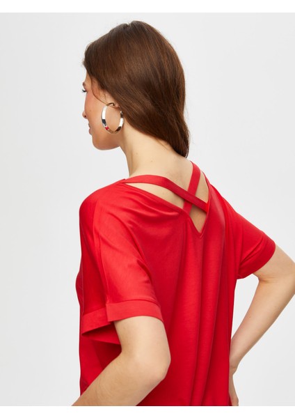 Yuvarlak Yaka Düşük Kollu T-Shirt 003 indirimleri