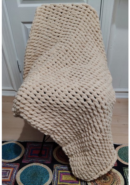 Alize Puffy El Örmesi Krem Bebek Battaniyesi ( 90 x 90 cm ) fiyatları